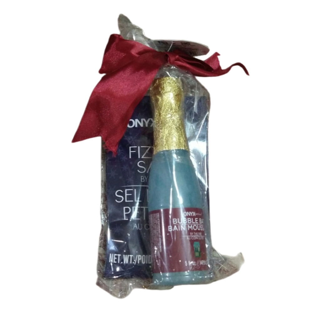 6/$15 Onyx bathhouse bubble bath & Fizzing Salt  set New in packaging